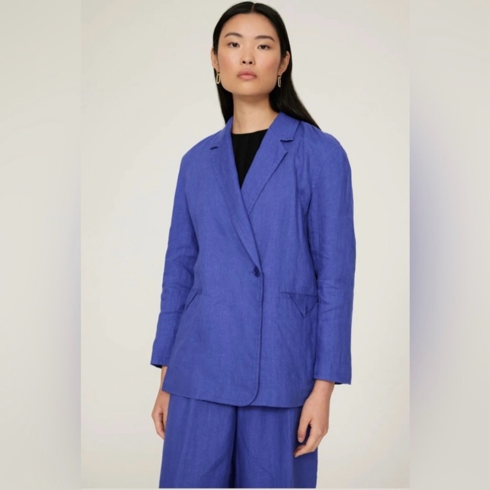 Madewell Single Breasted Linen Blazer - Size M